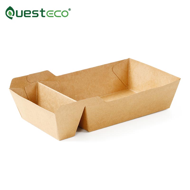 Kraft-Mahlzeitenbox mit Fächern